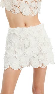 Bardot Amyra Lace High Waist Shorts