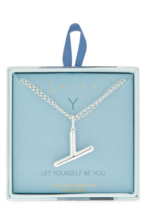 Lowercase Initial Bubble Pendant Necklace