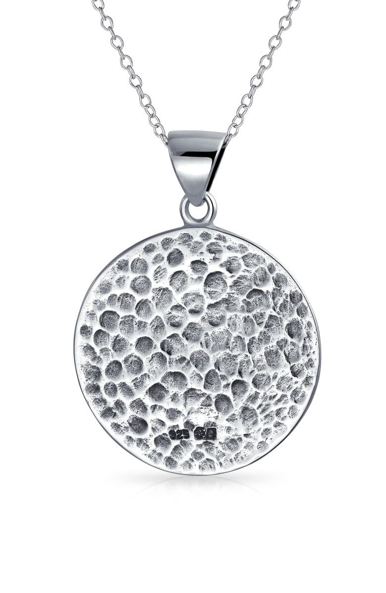 BLING JEWELRY Men's Skull Coin Pendant Necklace, Alternate, color, Silver