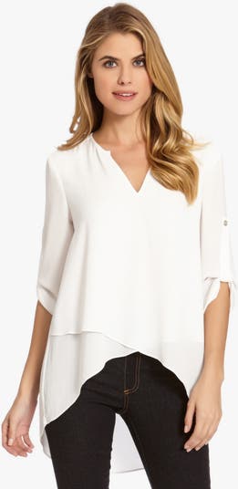 Asymmetrical Wrap Hem Top