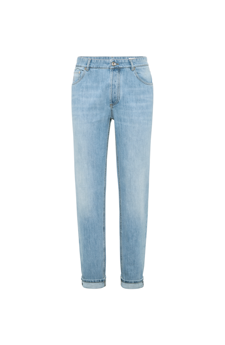 Brunello Cucinelli Lightweight denim trousers, Main, color, Light Denim