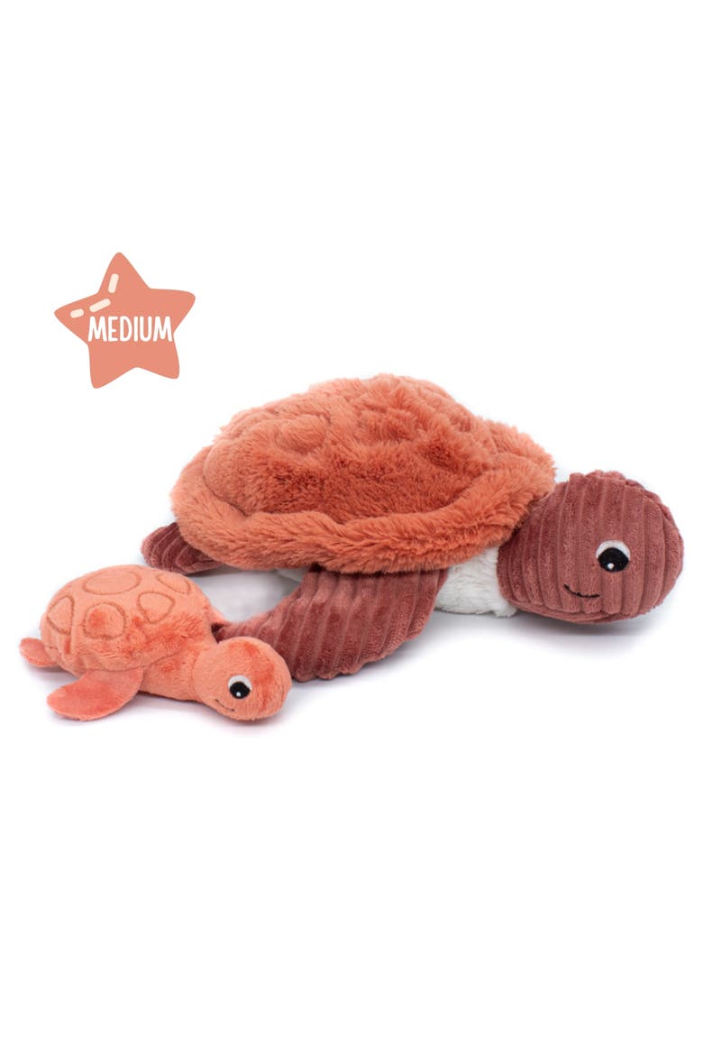 Sea Turtle Mom & Her Baby (Medium) - Secret Keeper Plush Toy, Eco-Friendly, Soft & Washable, Main, color, Terracotta