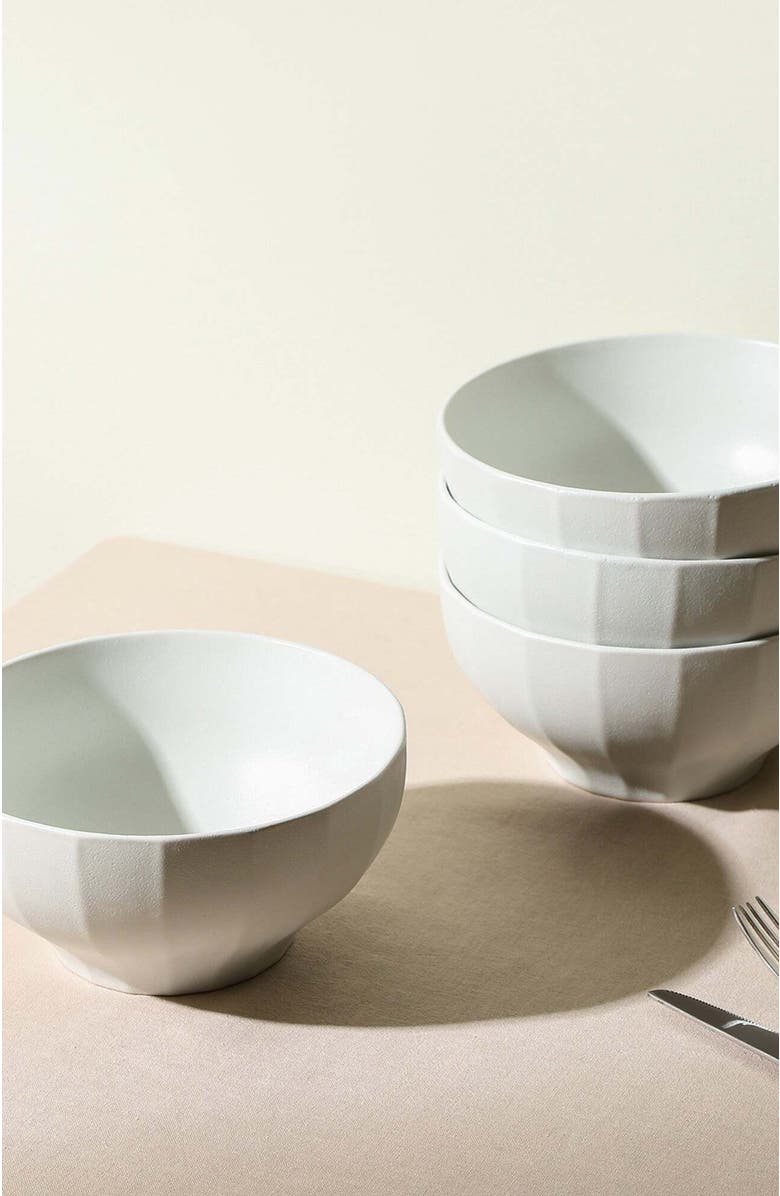 Stone Lain Rio Stoneware 4-Piece Bowl Set, Alternate, color, Beige