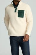 UNTUCKit Brenley Quarter Zip Mixed Media Fleece Pullover