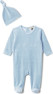 Fragile Boy Rocking Horse Stretch Romper with Matching Hat