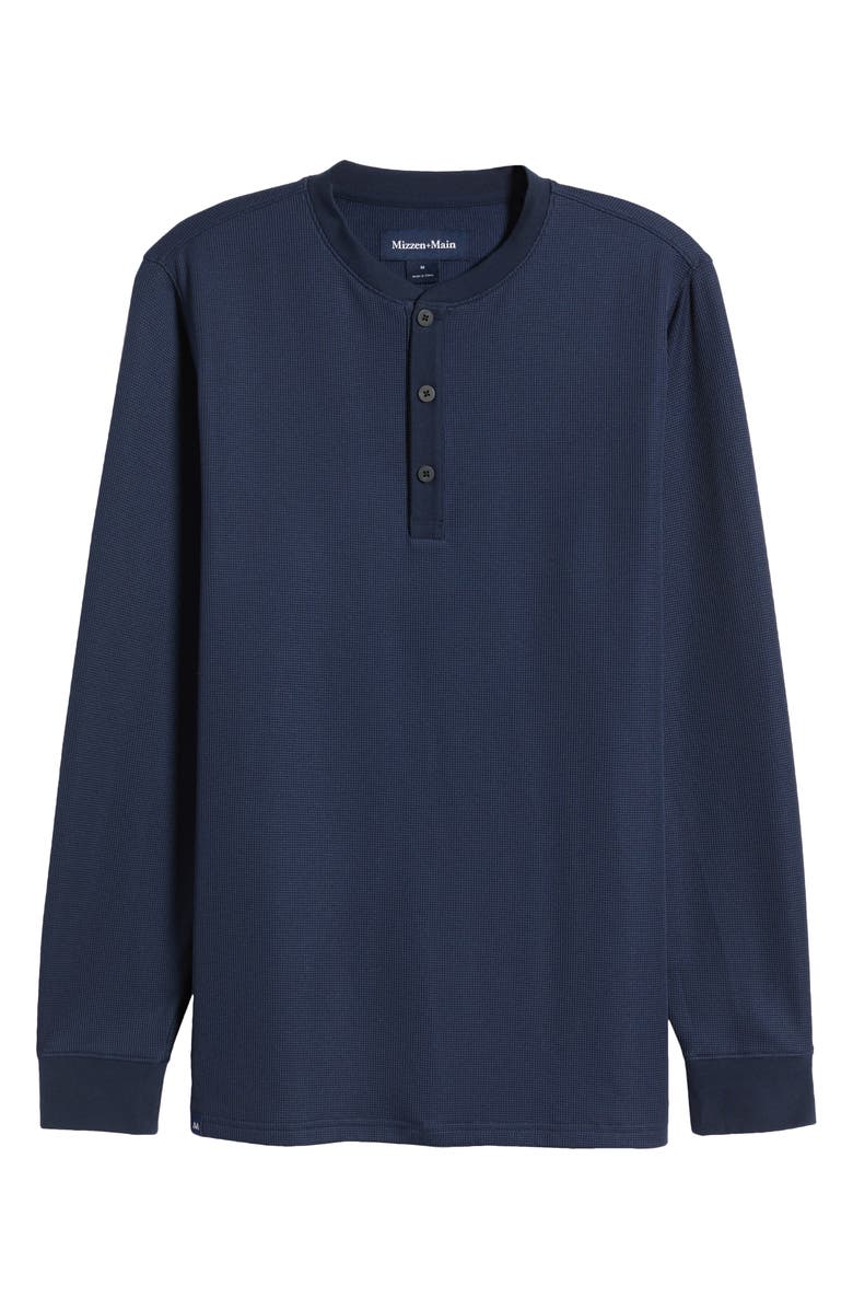 Mizzen+Main Henderson Long Sleeve Henley, Alternate, color, Navy Solid
