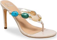 CHASE AND CHLOE Beaded Strap Sandal