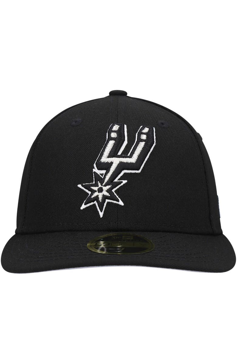 New Era Men's New Era Black San Antonio Spurs Team Low Profile 59FIFTY Fitted Hat, Alternate, color,