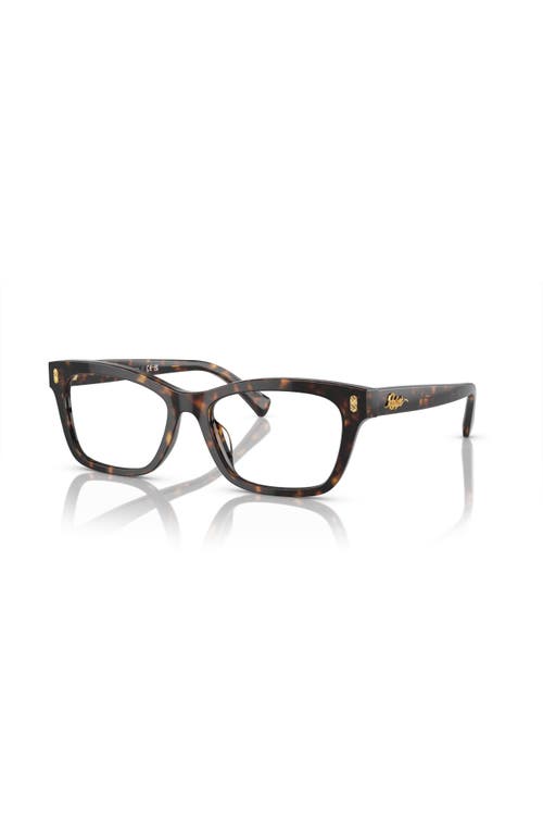 Ralph 52mm Rectangle Optical Glasses In Brown