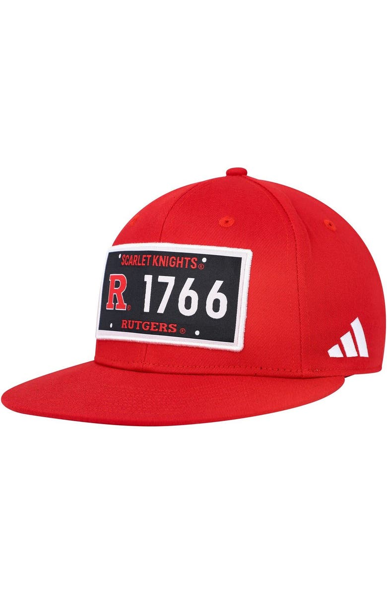 adidas Men's adidas Scarlet Rutgers Scarlet Knights Established Snapback Hat, Main, color, Scarlet