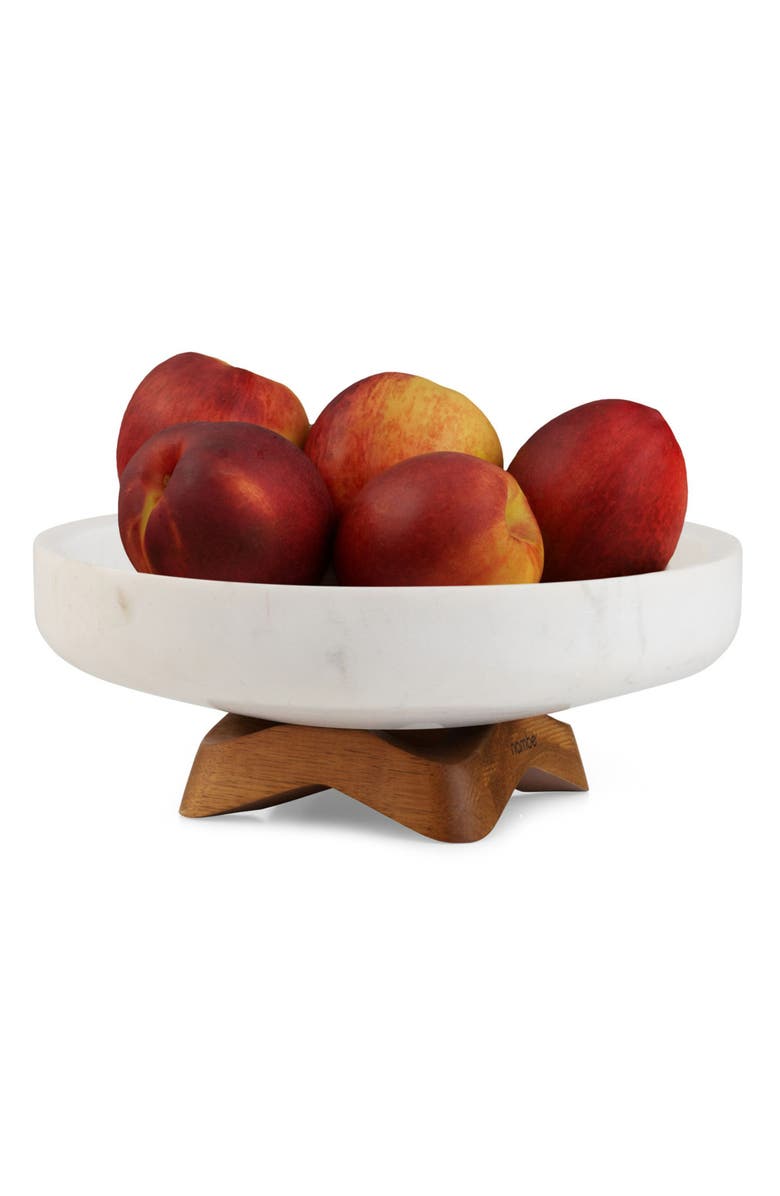 Nambé Chevron Fruit Bowl, Alternate, color, Brown