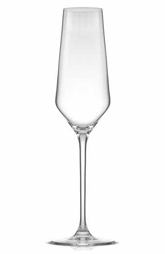 JoyJolt Layla White Set of 4 Stemmed Champagne Glasses