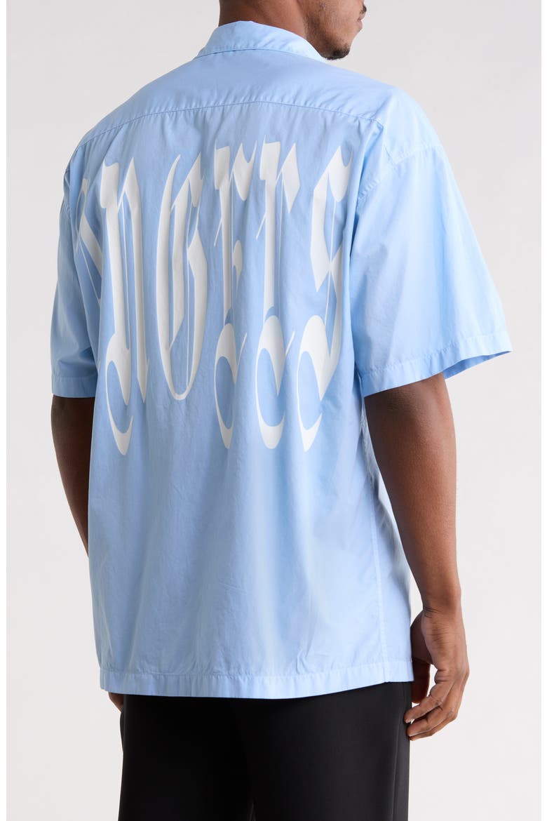 Cotton Button-Up Shirt, Alternate, color, LIGHT BLUE WHITE