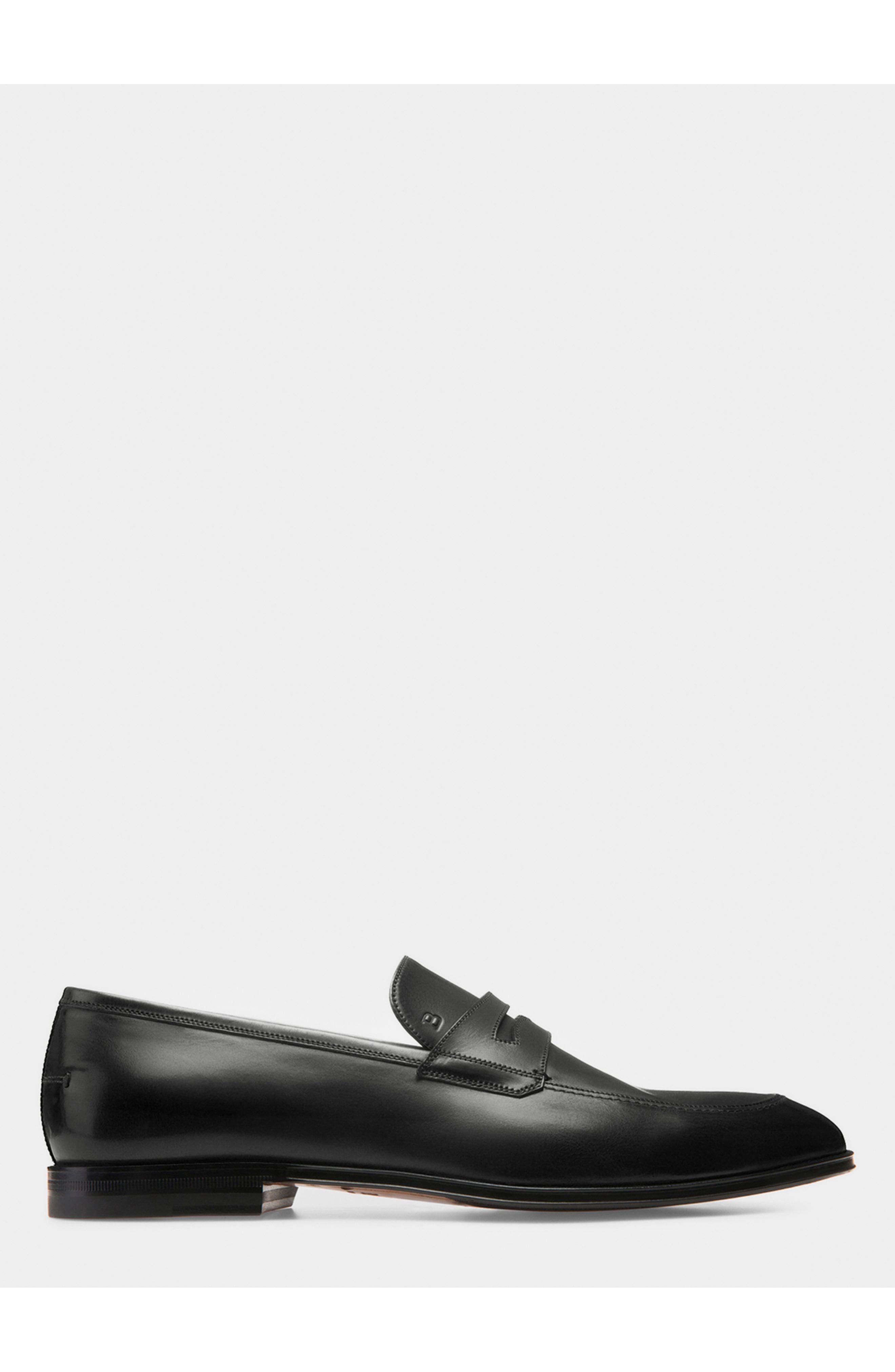 Bally Webb Men's Calf Leather Penny Loafer, Alternate, color, Black