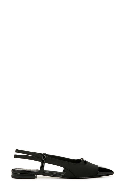 Sam Edelman Cecilia Slingback Pointed Cap Toe Flat In Black