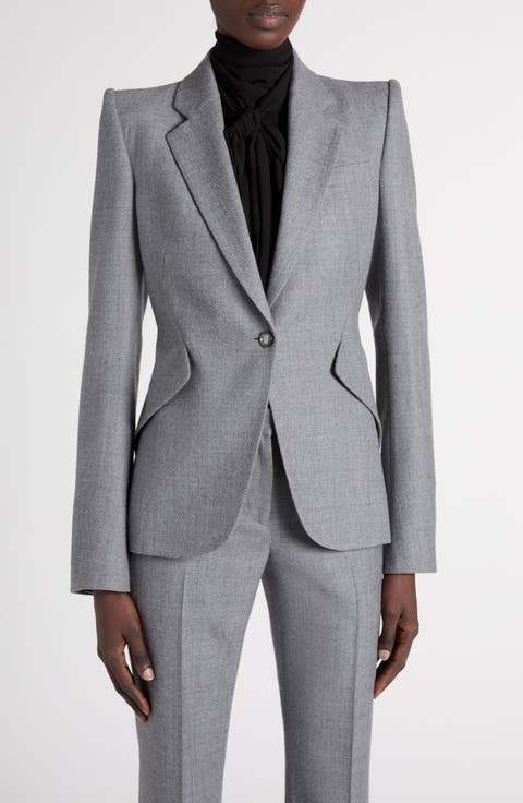 Single Button Wool Jacket