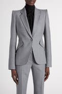 McQueen Single Button Wool Jacket