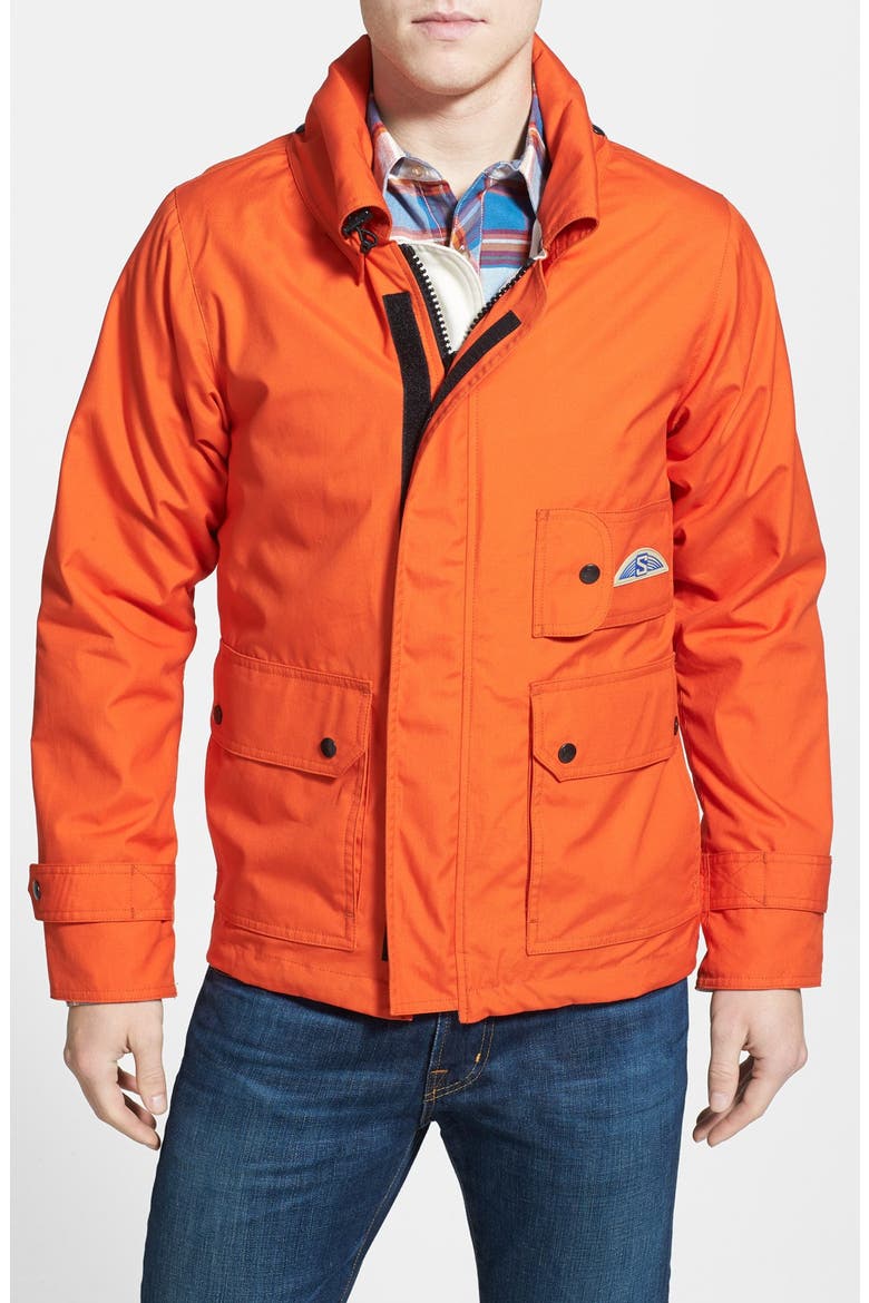 'Brevis' Trim Fit Water Repellent Jacket, Main, color, ORANGE