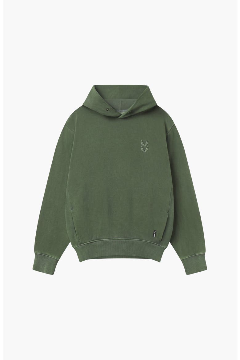 Tech Essential Distressed Hoodie, Alternate, color, Faded Olive