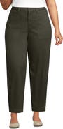 Lands' End Plus Size Chino High Rise Barrel Leg Utility Ankle Pants