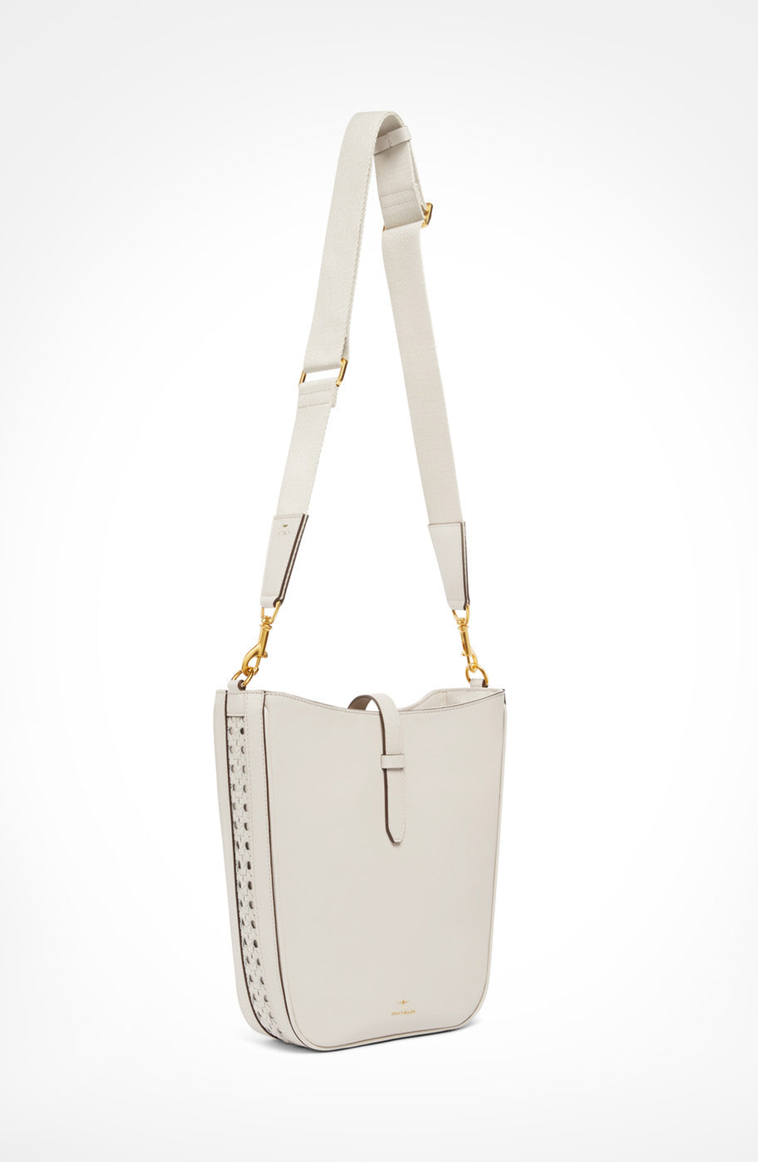 Gigi Signature Weave Calfskin Shoulder Bag, Alternate, color, Ivory