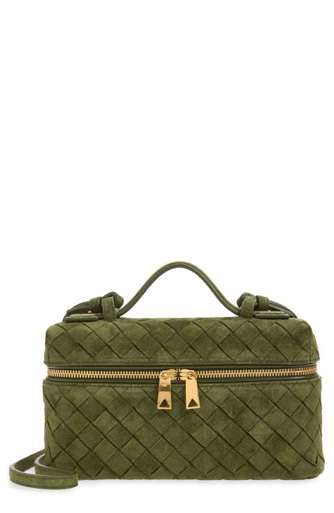 Bang Bang Intrecciato Suede Vanity Case