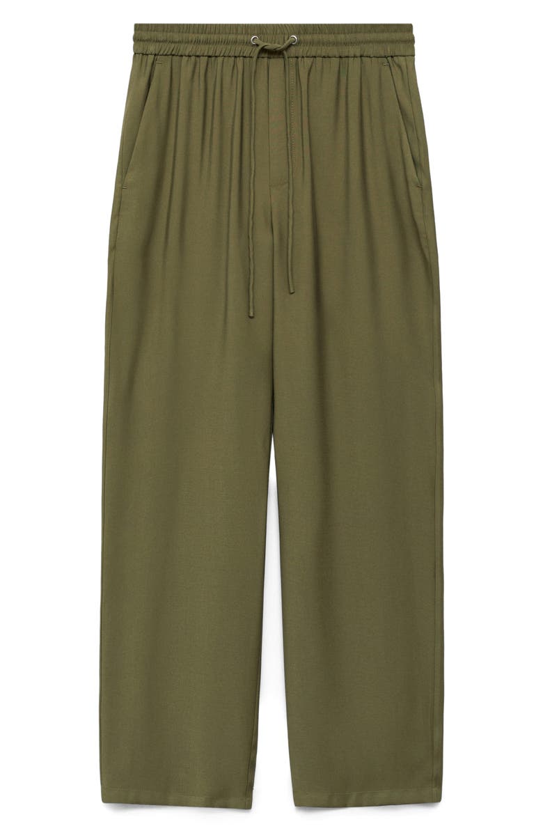 MANGO Straight Leg Pants, Alternate, color, Khaki Green