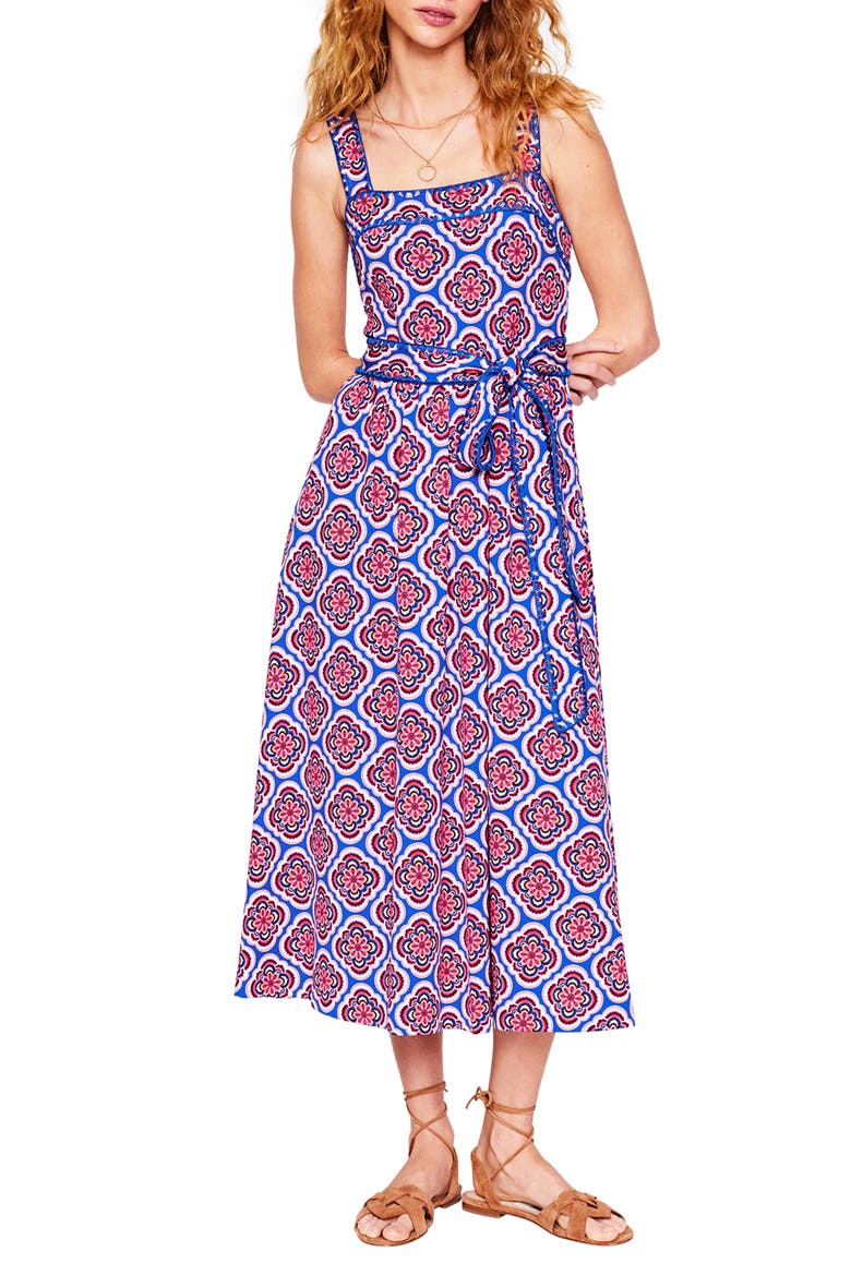 Print Midi Sundress, Main, color, MULTI, BOTANIC BLUSH