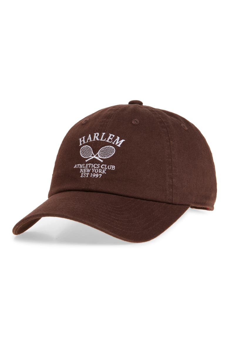 Harlem Athletics Club Baseball Cap, Main, color, CHOCOLATE