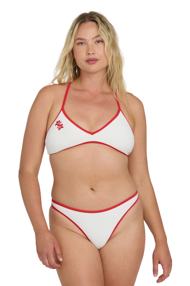 Picnic Embroidered Rib Bikini Top, Alternate, color, SALT CRYSTAL