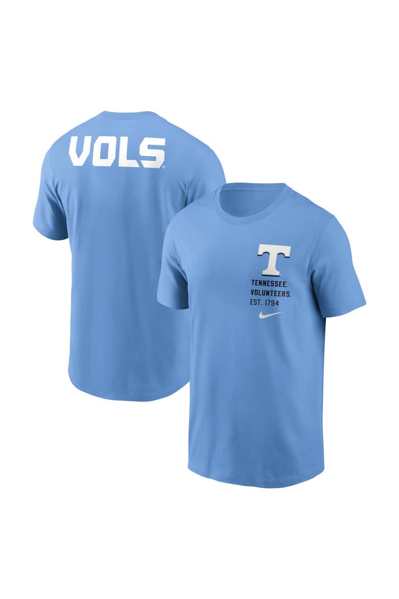 Men's Nike Valor Blue Tennessee Volunteers Record Shattered 2-Hit T-Shirt, Main, color, Light Blue