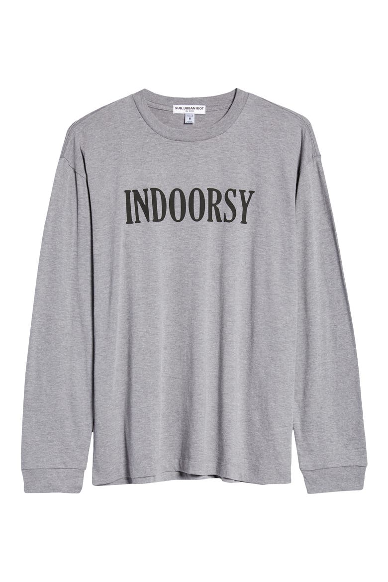Indoorsy Washed Graphic T-Shirt, Alternate, color, HEATHER GREY