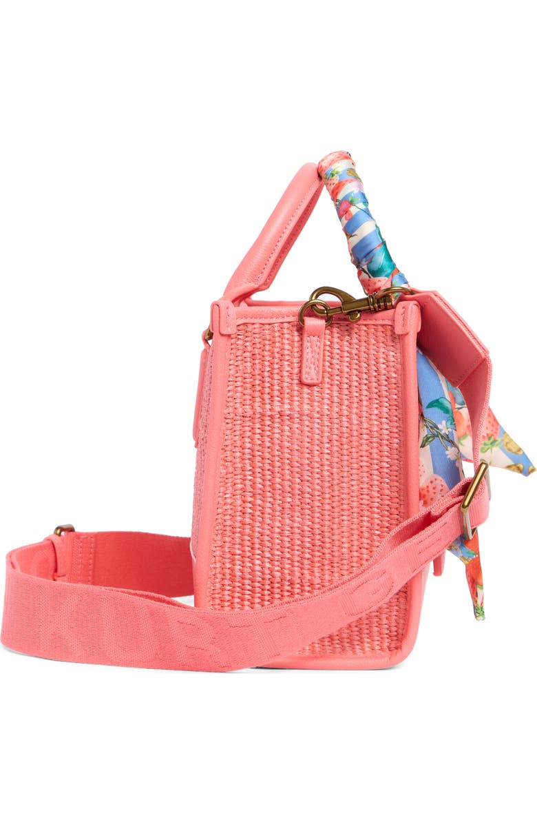 Kurt Geiger London Small Chiswick Raffia Tote, Alternate, color, Open Pink