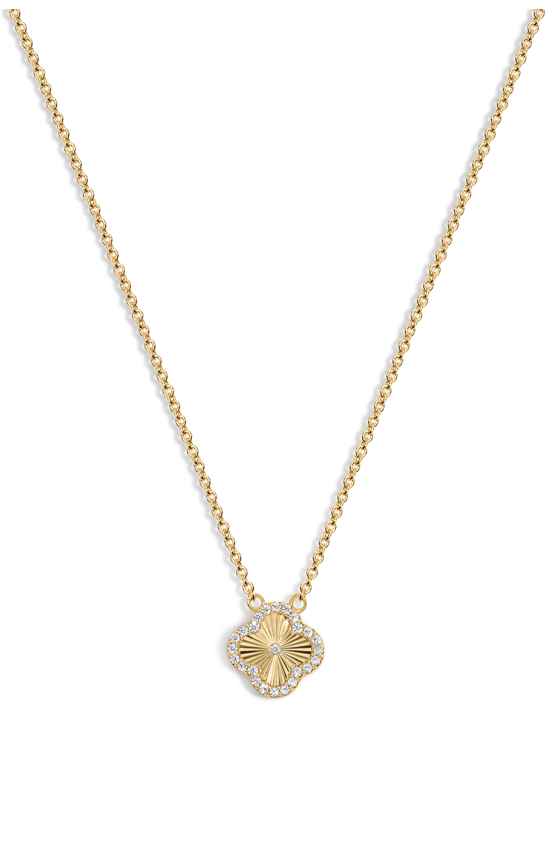 Electric Picks Mini Icon Clover Necklace, Main, color, Gold