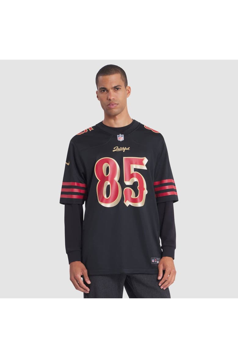 Men's Nike George Kittle Black San Francisco 49ers 2025 Rivalries Collection Game Jersey, Alternate, color, Black