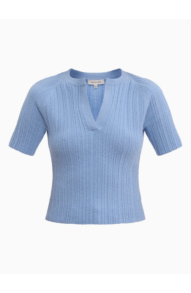 Rebecca Taylor Boucle Knit Sweater, Alternate, color, Azure