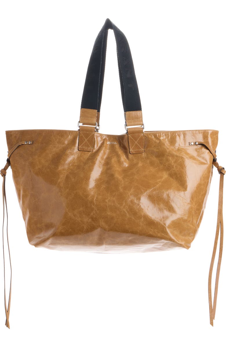 Isabel Marant Wardy Leather Shopper Tote, Alternate, color, Toffee