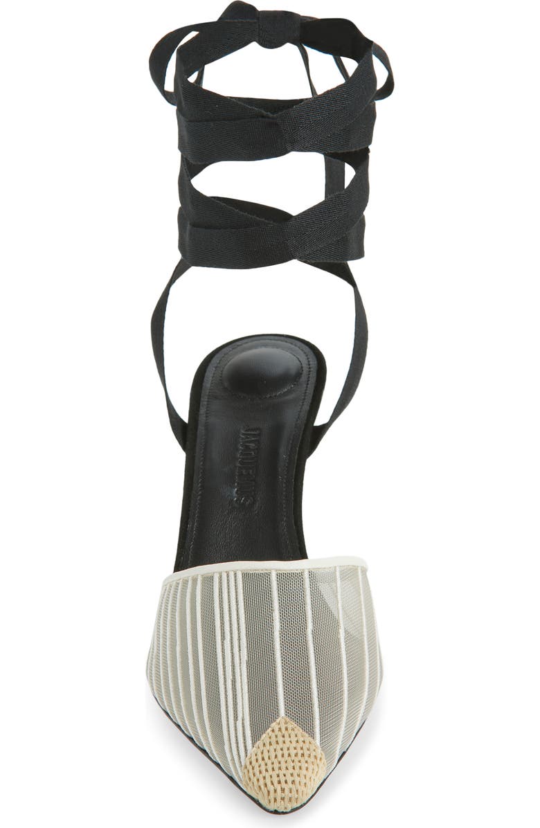 Jacquemus Les Espadrilles Pointed Toe Wedge Pump, Alternate, color, White