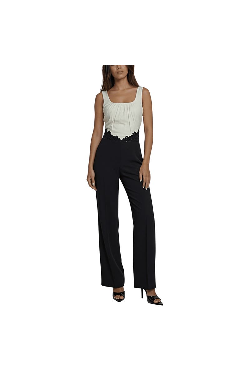 AKALIA The Soiree Contrast Jumpsuit, Alternate, color, Blackwhite