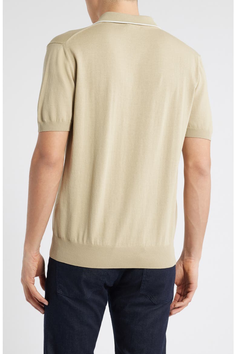 Regular Fit Johnny Collar Polo, Alternate, color, BEIGE