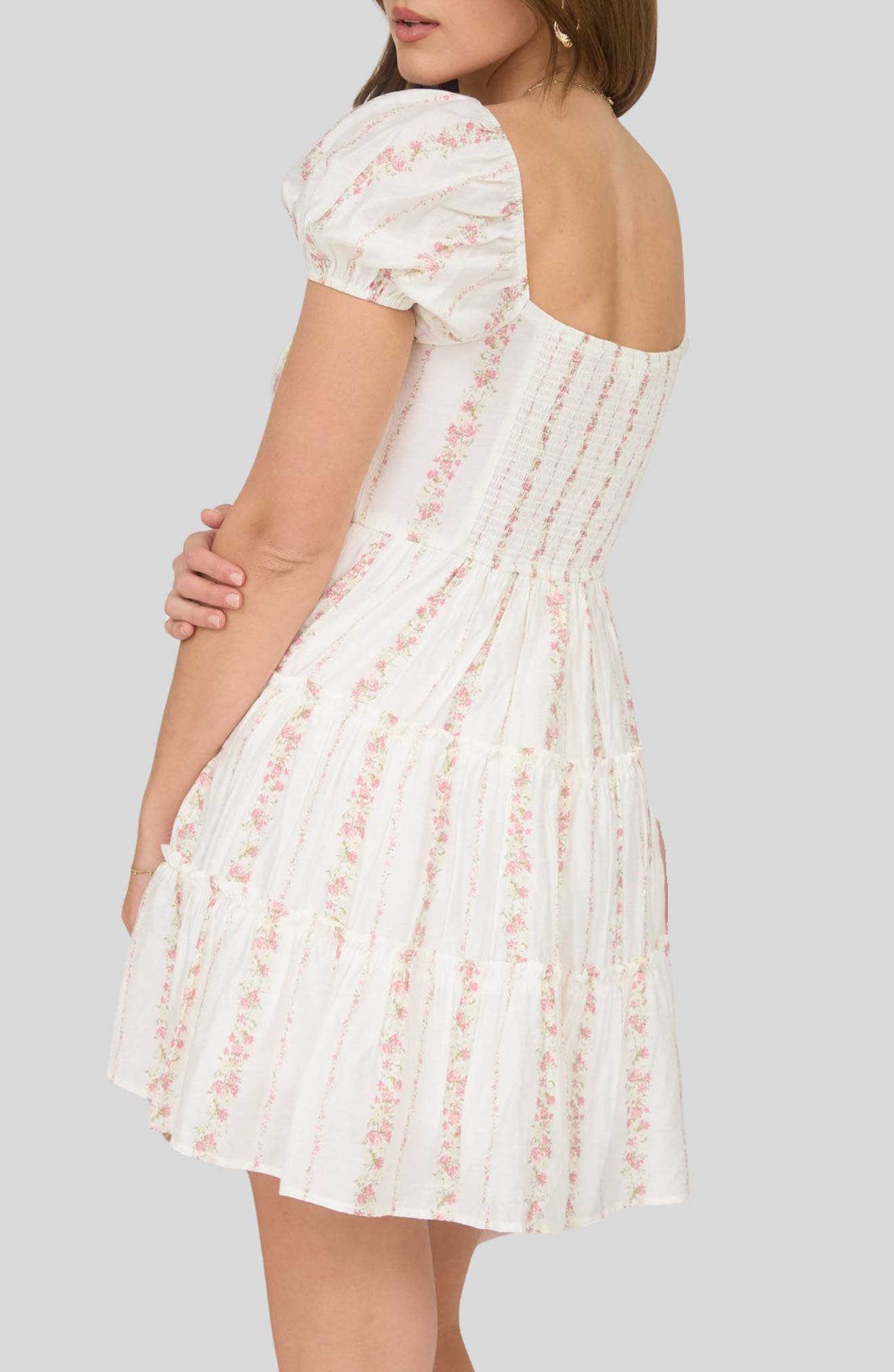 Floral Print Puff Sleeve Minidress - image 4