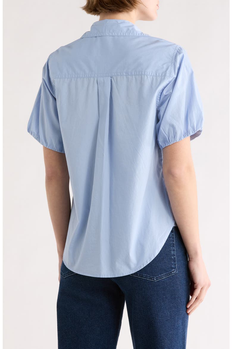 Corey Short Sleeve Cotton Button-Up Shirt, Alternate, color, MISTY BLUE