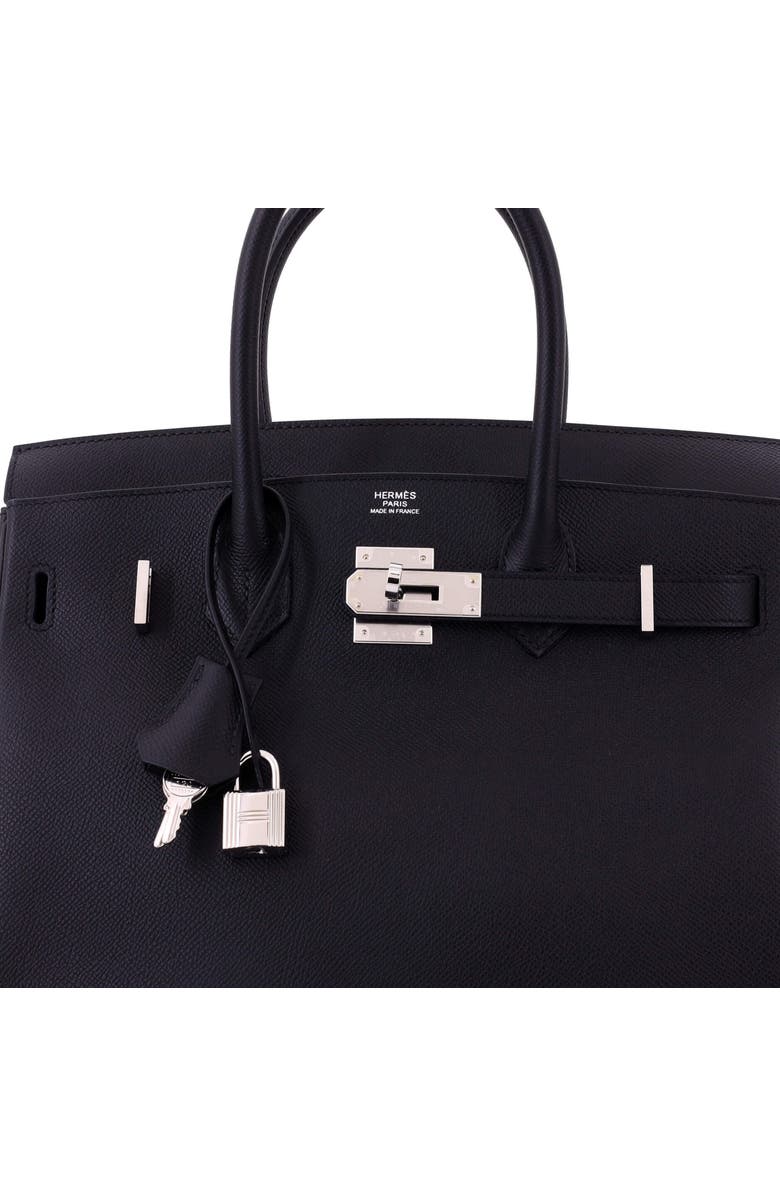 Pre-Owned Hermes Birkin Handbag Black Epsom with Palladium Hardware 30, Alternate, color, Noir