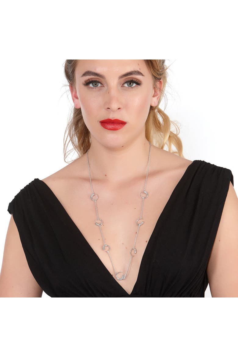 Luna Station Necklace, Alternate, color, Sterling Silver