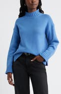 Caslon® Roll Neck Striped Sweater