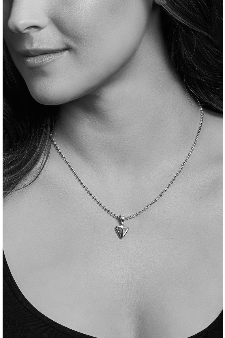 KSL Pyramid Pendant Necklace, Alternate, color, SILVER
