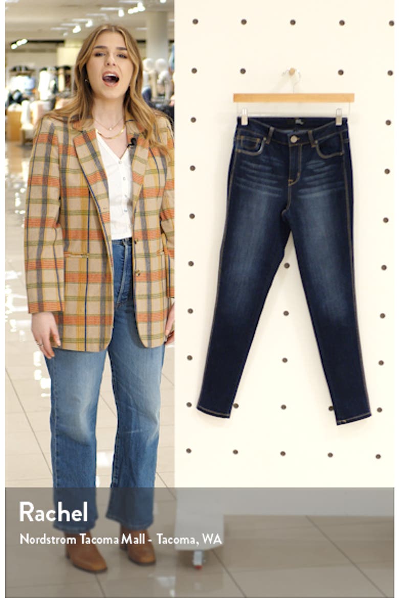High Waist Organic Cotton Blend Ankle Skinny Jeans video