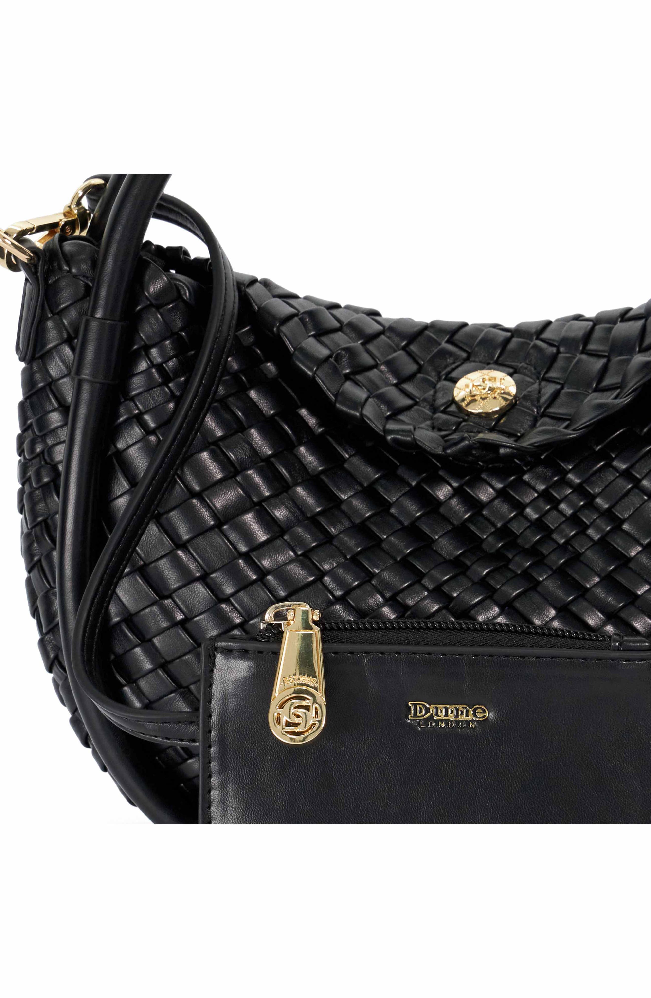 Dune London Dinideliberate Top Handle Bag, Alternate, color, Black