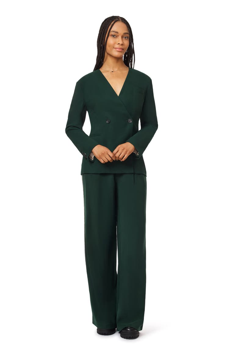 Tie Waist Blazer, Alternate, color, SCARAB