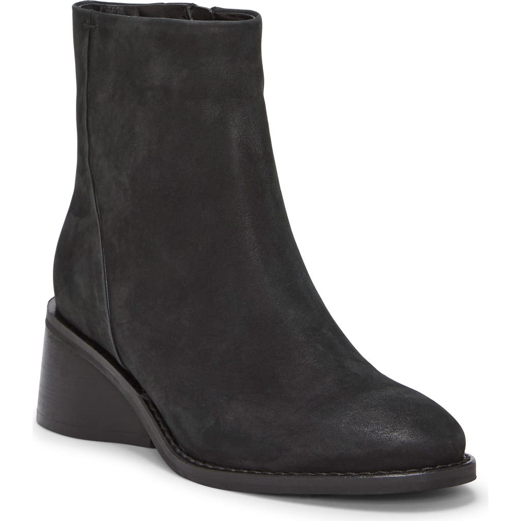 Lucky Brand Caddier Bootie In Black Oily Nubuck